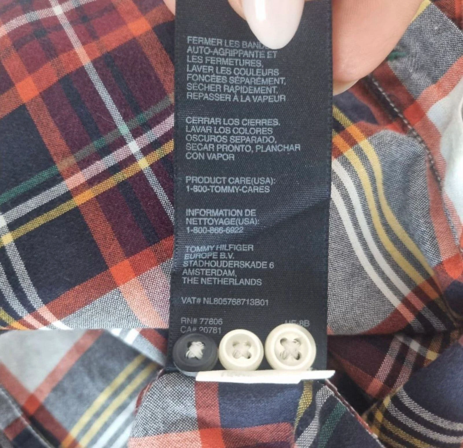Camisa a cuadros Tommy Hilfiger – Ajuste personalizado – Talla M – photo 12